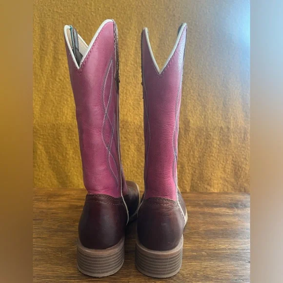 Justin Women’s Gypsy Pink Cowboy Boots size 6.5 - Picture 9 of 12